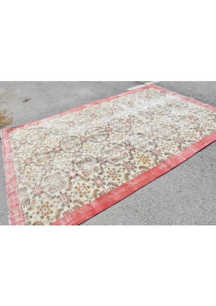 Eskitme Halı, Türk Halısı, Halı, 210 x 319 cm Bej Halı, Ofice Büyük Boy Halı, Salon Halı, 6341