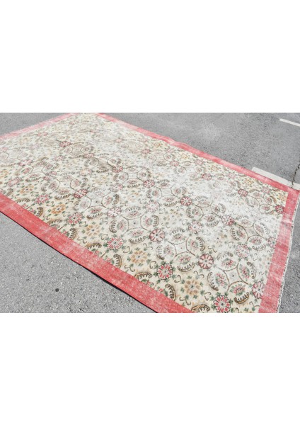 Eskitme Halı, Türk Halısı, Halı, 210 x 319 cm Bej Halı, Ofice Büyük Boy Halı, Salon Halı, 6341