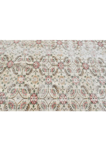 Eskitme Halı, Türk Halısı, Halı, 210 x 319 cm Bej Halı, Ofice Büyük Boy Halı, Salon Halı, 6341