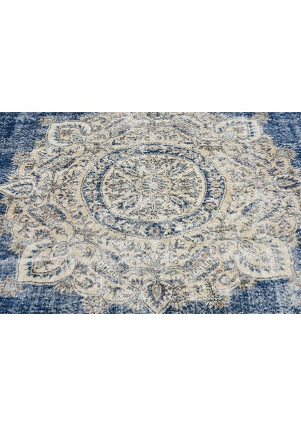 Eskitme Halı, Türk Halısı, Halı, 238 x 342 cm Mavi Halı, El Dokuma Halı, Bahçe Büyük Halı, 9295