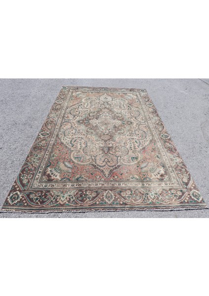 Eskitme Halı, Türk Halısı, Halı, 178 x 280 cm Kırmızı Halı, El Dokuma Yer Halı, Organik Yer Halı, 434