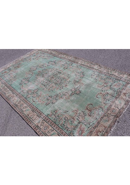 Eskitme Halı, Türk Halısı, Halı, 175 x 280 cm Yeşil Halı, Oturma Odası Halı, Dekoratif Büyük Halı, 6 fırsatları