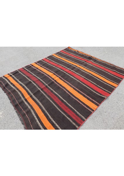 Eskitme Halı, Türk Halısı, Halı, 195 x 233 cm Kahverengi Halı, Anadolusı Yer Halı, 7425