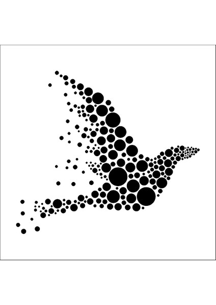 Kuş Deseni Folyo Sticker 20 cm Uzunluk