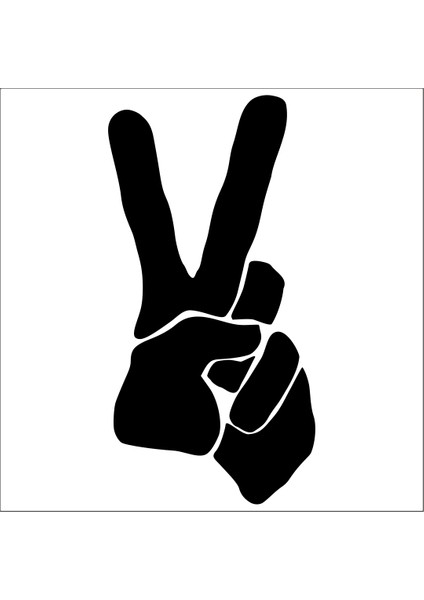 Zafer Işareti Folyo Sticker 50 cm Uzunluk