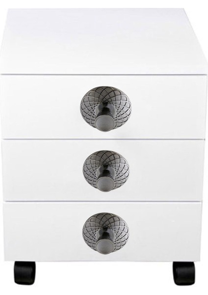 Çekmece Dolap Kapak Kulpu Kulbu 32 mm Füme Metal Kulp
