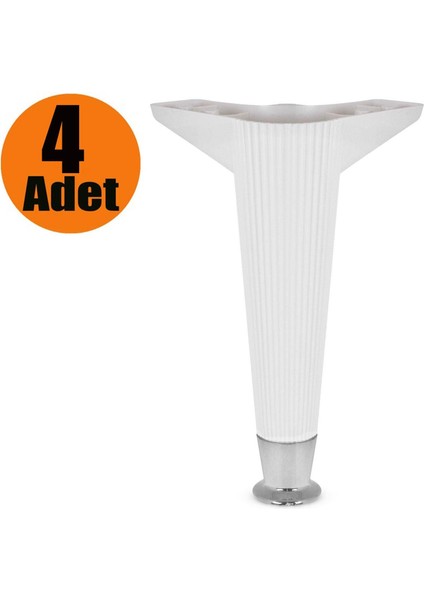 Mobilya Kanepe Koltuk Sehpa Ayağı 22 cm Beyaz Baza Ayak (4 Adet)