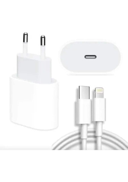 Apple iPhone Uyumlu Usb-C - Lightning Kablosu (1 M) +20 W Usb-C Güç Adaptörü Süpercpyy