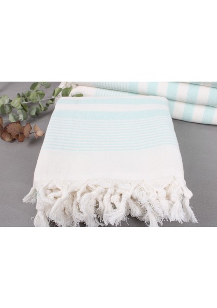 Mint Organik Plaj Havlusu, Organik Pamuk Havlu, 100 x 170 cm Pamuk Havlu, Nedime Havlusu ,