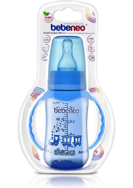 Renkli Kulplu Pp Biberon 140 ml