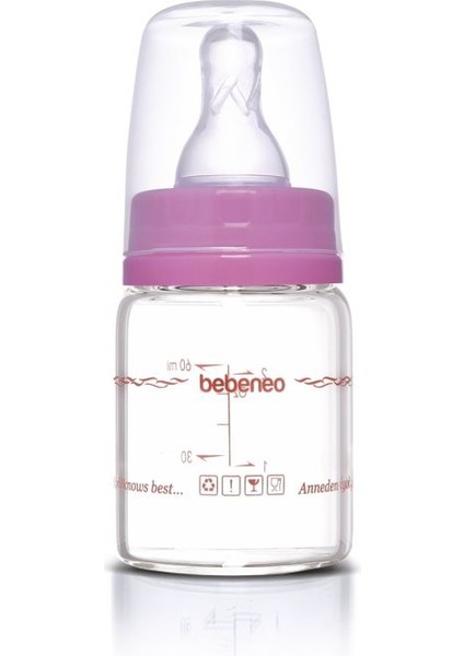 Isıya Dayanıklı Cam Biberon 60 ml