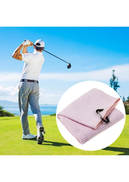 51X14 cm Rahat Hafif Golf Havlu Mikrofiber Ağır Karabina Klip Su Emme Yumuşak Havlu Golf Kulüpleri Mendiller Aksesuarları - Pembe (Yurt Dışından) modelleri