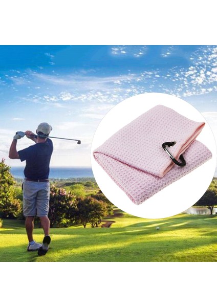 51X14 cm Rahat Hafif Golf Havlu Mikrofiber Ağır Karabina Klip Su Emme Yumuşak Havlu Golf Kulüpleri Mendiller Aksesuarları - Pembe (Yurt Dışından) fırsatları