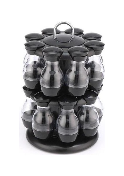 16 Adet Çeşni Set 360 Dönen Baharat Kavanoz Raf Mutfak Cruet Çeşni Şişe Kahve Şeker Seal Kavanoz Konteyner Raf Organizatör Raflar ve Tutucular (Yurt Dışından)