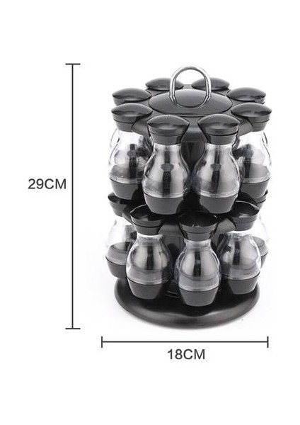 16 Adet Çeşni Set 360 Dönen Baharat Kavanoz Raf Mutfak Cruet Çeşni Şişe Kahve Şeker Seal Kavanoz Konteyner Raf Organizatör Raflar ve Tutucular (Yurt Dışından) fiyatları