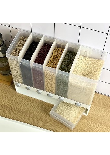 Depolama Tankı Rangement Mutfağı Şişeleri Kepekli Tahıllar Pirinç Kova Duvara Monte Pirinç Depolama Tankı Pirinç Mutfak Organizatörü Şişeler Kavanozlar ve Kutular (Yurt Dışından)