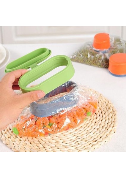 3 Adet / Takım Silikon Gıda Çantası Mühür Kapak Işlevli Mutfak Depolama Koru Sızdırmazlık Çantaları Cap Moistureproof Sihirli Toka Sealer Çanta Klipleri (Yurt Dışından)
