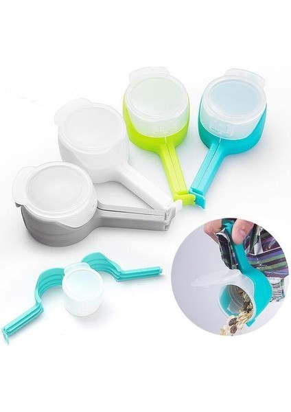 4 Adet Plastik Torba Mühürleyen Mühür Dökün Gıda Saklama Çantası Klip Gıda Sızdırmazlık Klip Efekti Kelepçe Mutfak Aletleri Çanta Klipleri (Yurt Dışından)