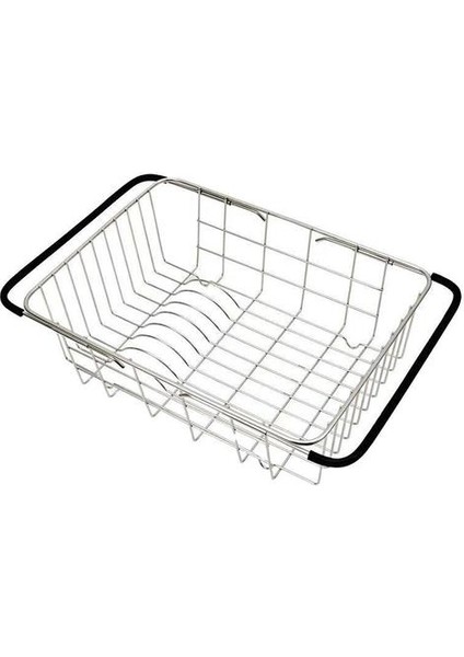 Paslanmaz Çelik Ayarlanabilir Evye Çanak Drenaj Raf Tek Katman Genişletilebilir Kurutma Sepeti Meyve Kase Süzgeç Tutucu Mutfak Eşyaları Raflar ve Tutucular (Yurt Dışından)