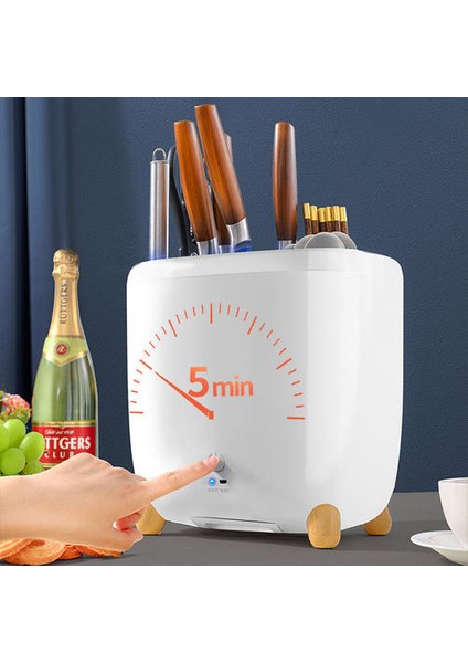 Uv Sterilizatör Dezenfeksiyon Çubuklarını Saklama Kutusu Bıçak Gereçleri Balta Mutfak Kaşık Sterilizatör Için Bölünmüş Gereçlik 1 Adet Raflar ve Tutucular (Yurt Dışından)