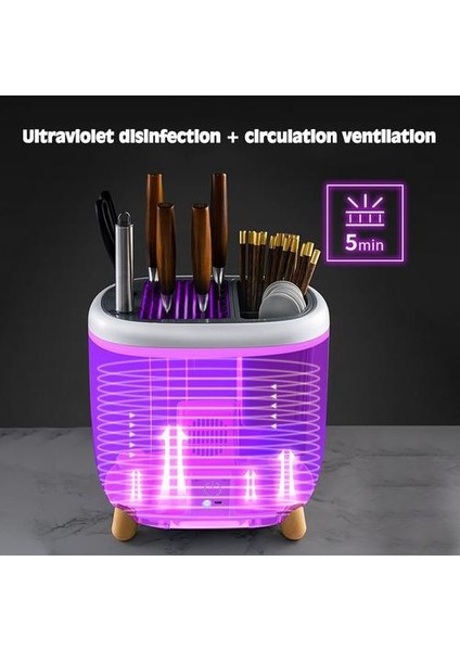 Uv Sterilizatör Dezenfeksiyon Çubuklarını Saklama Kutusu Bıçak Gereçleri Balta Mutfak Kaşık Sterilizatör Için Bölünmüş Gereçlik 1 Adet Raflar ve Tutucular (Yurt Dışından)