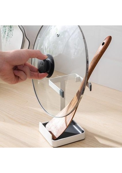 Mutfak Organizer Pot Kapak Raf Pişirme Depolama Kaşık Spatula Kepçe Gereçleri Tutucu Telefon Pad Yemek Kitabı Standı Ev Aksesuarları Kaşık Dayanıklı ve Tencere Klipleri (Yurt Dışından) modelleri