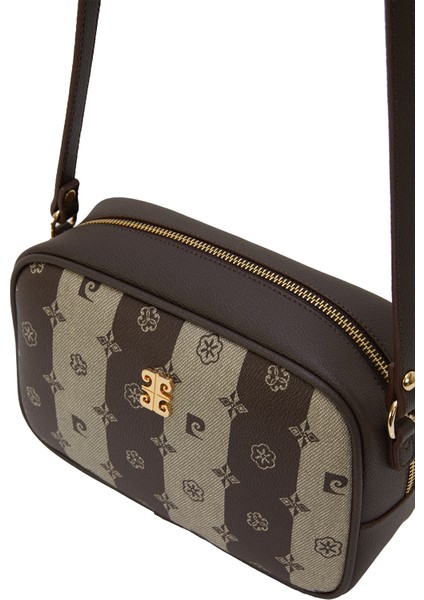 Vizon Çizgili Monogram Kadın Çapraz Çanta 05PO22Y1538-CM V