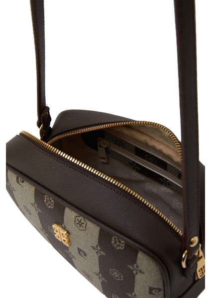 Vizon Çizgili Monogram Kadın Çapraz Çanta 05PO22Y1538-CM V
