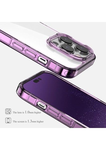 Ipaky Apple iPhone 14 Pro Max Şeffaf Mor Için Ipaky Aurora Serisi Pc + Tpu Kılıfı (Yurt Dışından) modelleri