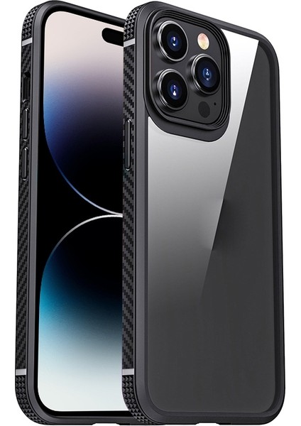 Ipaky Shockproof Pc Tpu Koruyucu Telefon Kılıfı Iphone 14 Pro Max (Siyah)