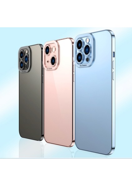 Iphone 14 Pro Max (Altın) Için Yüksek Şeffaf Tpu Telefon Kılıfı Elektraplatma