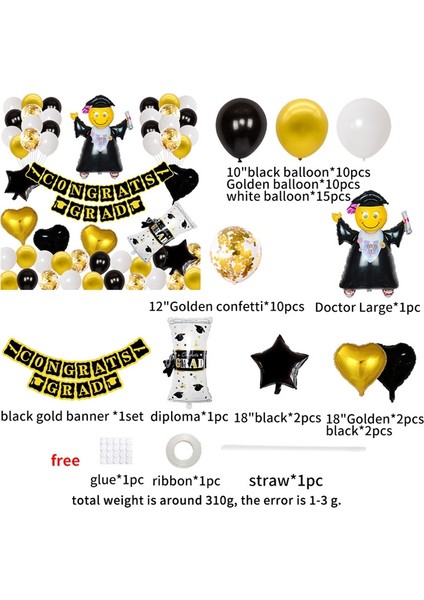 Mezuniyet Töreni Balon Dekorasyonu (Altın) (Yurt Dışından) fırsatları