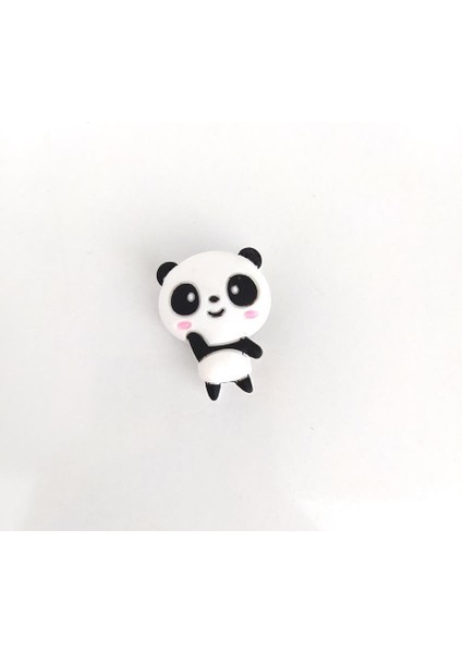 Panda Terlik Ayakkabı Süsü Silikon Kız Erkek Aksesuar 1 Adet Hediye