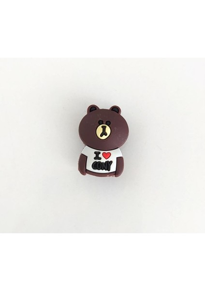 Ayı Figür Terlik Ayakkabı Süsü Silikon Kız Erkek Aksesuar 1 Adet Hediye