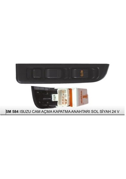 Cam Kaldırma Anahtarı Siyah 24V Sol Isuzu Şampiyon SM584