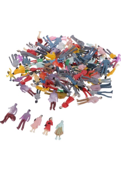 100PCS Boyalı Model Tren Insanlar Şekiller 1: 100 Ölçekli Ho N Tt - Için Mükemmel (Yurt Dışından)