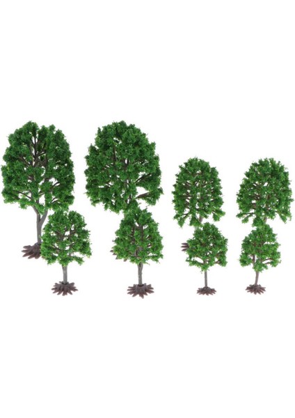 8pcs 1: 200 Minyatür Ağaç Dekorasyonu Minyatür Ağaç Oyuncak Peyzaj Model Yapımı (Yurt Dışından)