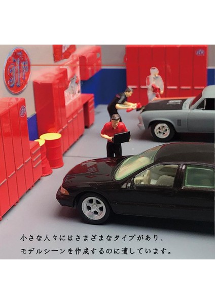 1/64 Tiny People Model Sokak Sahnesi Karakter Onarım Adamı Heykelcik Tren Düzeni Gri (Yurt Dışından)
