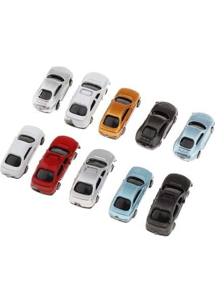 10 Adet Boyalı Model Araba Seti Kum Masası Aksesuarları Otopark Manzaralı Sokak - Çok Renkli, 1: 150 (Yurt Dışından) indirimleri