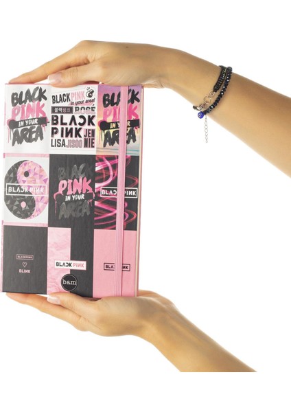 Black Pink Tasarımlı Lastikli Defter fiyatları