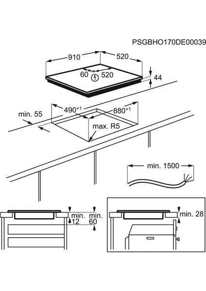 EIV9467 90 cm Indüksiyon Ocak