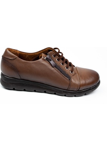 789 Fermuarlı Ceviz Deri Kadın Günlük Ayakkabı fiyatları