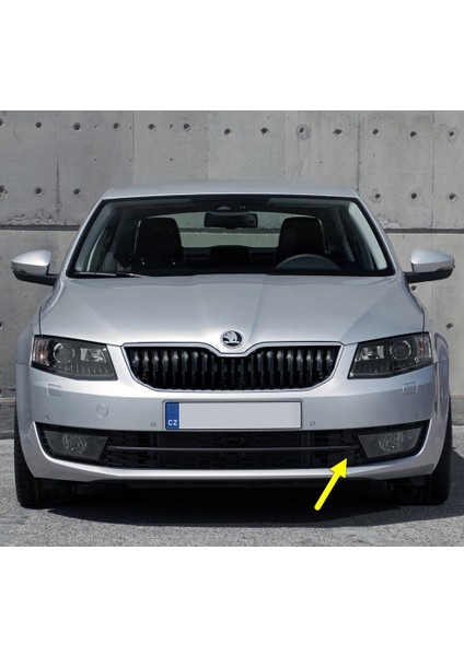 Skoda Octavia 3 A7 2013-2017 Ön Tampon Sol Sis Farı Çerçevesi Petekli Izgarası 5E0807681