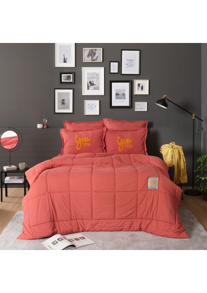 Motto Cotton Comfort Çift Kişilik Mercan
