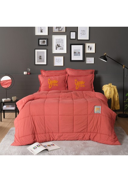 Motto Cotton Comfort Çift Kişilik Mercan