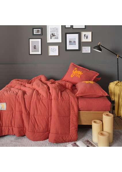 Motto Cotton Comfort Çift Kişilik Mercan
