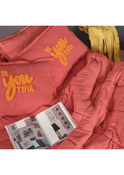 Motto Cotton Comfort Çift Kişilik Mercan
