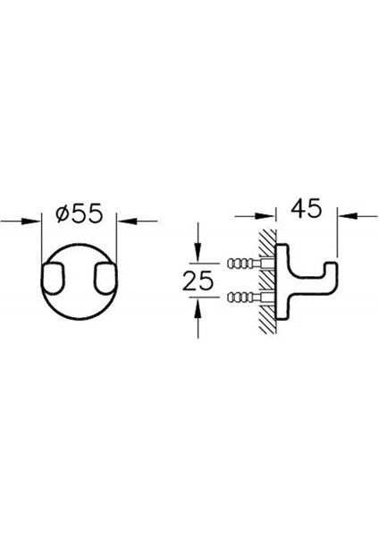 Marin A44947 Ikili Askı, Krom