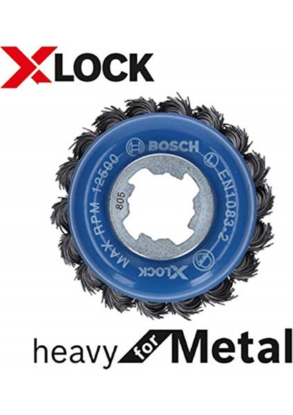 Professional Heavy Örgülü Tencere Fırçası (Metal Için, X-Lock Ø 75 Mm, Ø 125 mm Için), fiyatları