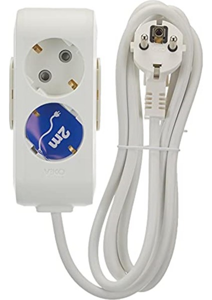 Multi-Let 2li Topraklı Kablolu Ç.k 2mt Priz